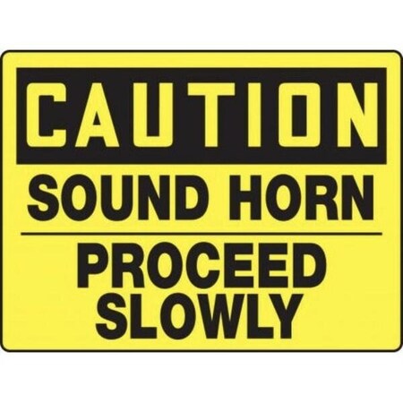 Accuform OSHA CAUTION Safety Sign SOUND HORN MVHR697XT MVHR697XT